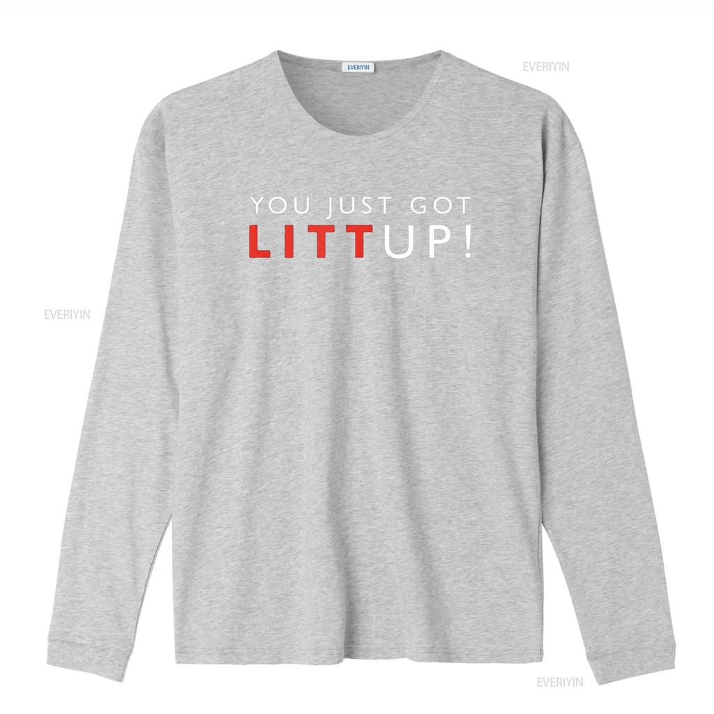 Suits You Just Got Litt Up T Shirt vintage Washed Unisex Soft Stretched homme Slightly Stylish graphic Versatile Casual