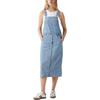Levis Solid Color Square Neck Sleeveless Dress Women Dresses Blue A7575-0000