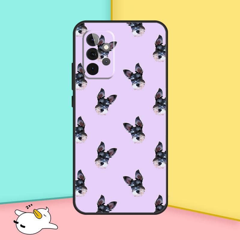 Schnauzer Puppy Dog Cover For Samsung Galaxy A53 A33 A13 A12 A32 A52 A14 A34 A54 A15 A25 A35 A55 A71 A51 Case