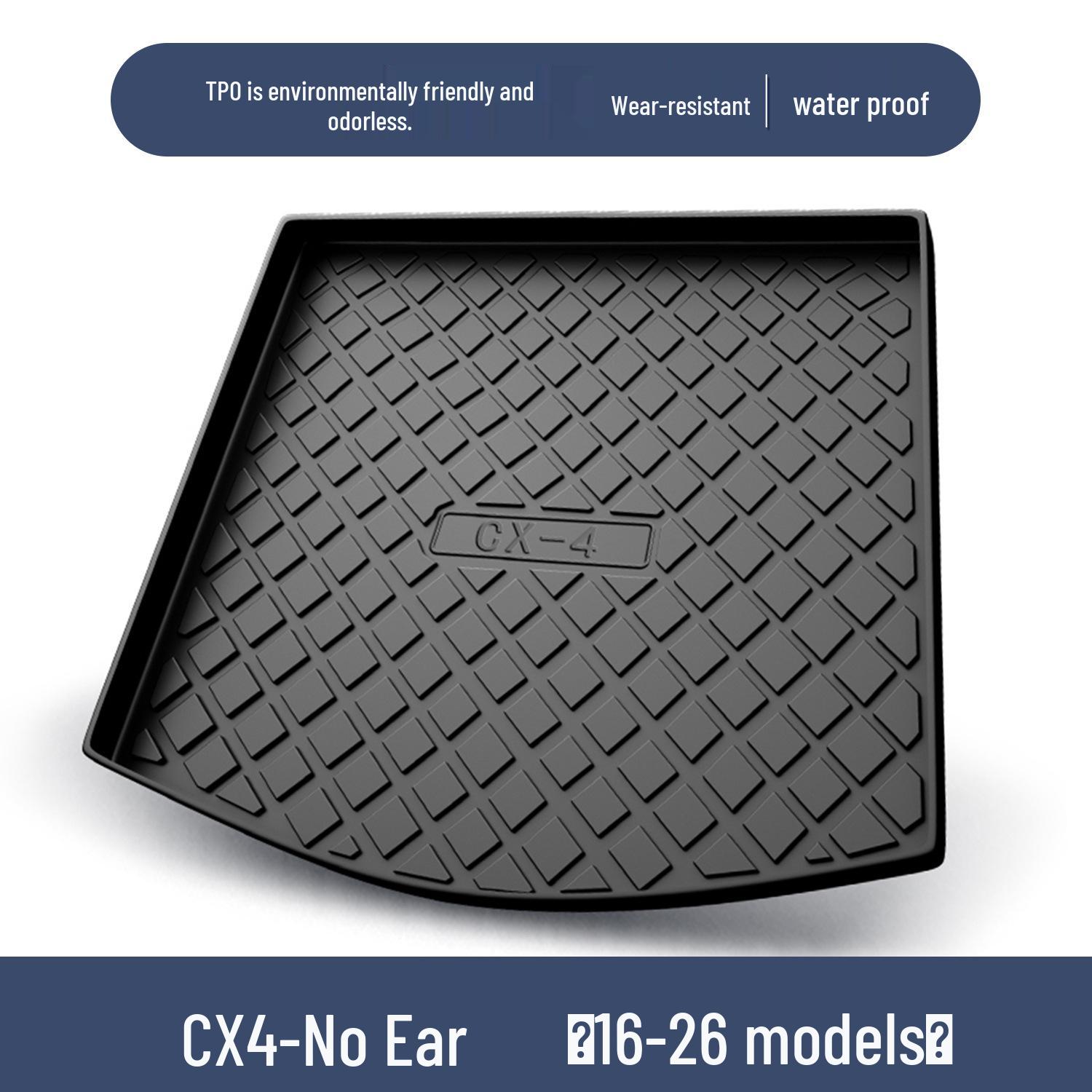 Mazda CX4 Trunk Mat Interior Decor: TPE Waterproof Rear Accessories 100*90