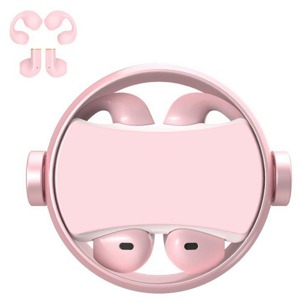 

A20 2 Pairs ENC Noise Reduction Bluetooth-compatible 5.3 Wireless Earbuds with Rotating Charging Case Pink