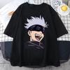 Anime T Shirt Funny Satoru Gojo Graphic Printed Short Sleeve Unisex Casual Personality Round Neck Loose Tees