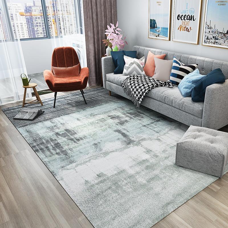 Simple Style Carpet Living Room Decoration Home Ins Bedroom Carpets Short Velvet Non-slip Washable Floor Mats Large Area Rug