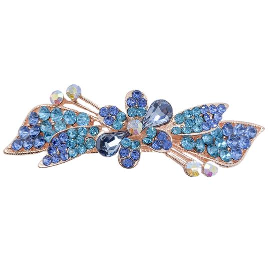 Fashion Women Rhinestone Hair Clip Flower Barrettes Hairpin Spring Headwear