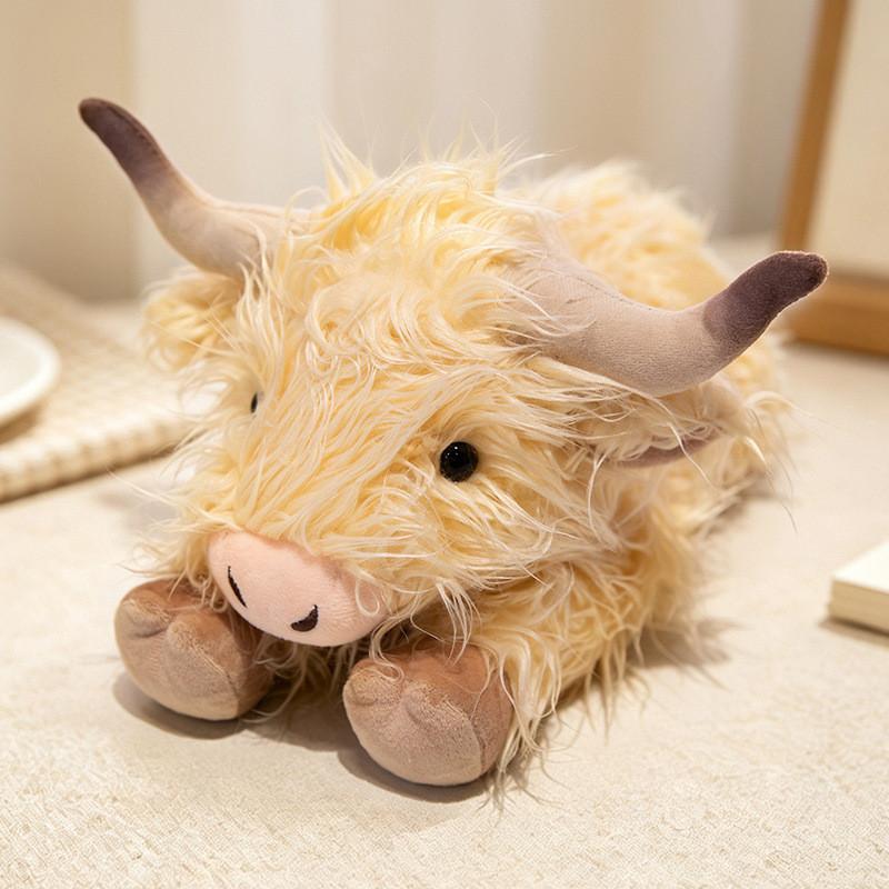 Highland Cow Plush Toy With Pp Cotton Filling For Kids And Collectors