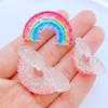 10Pcs New Mixed Cartoon Mini Shining Rainbow Flat Back Resin Cabochons Scrapbooking DIY Jewelry Craft Decoration Accessorie