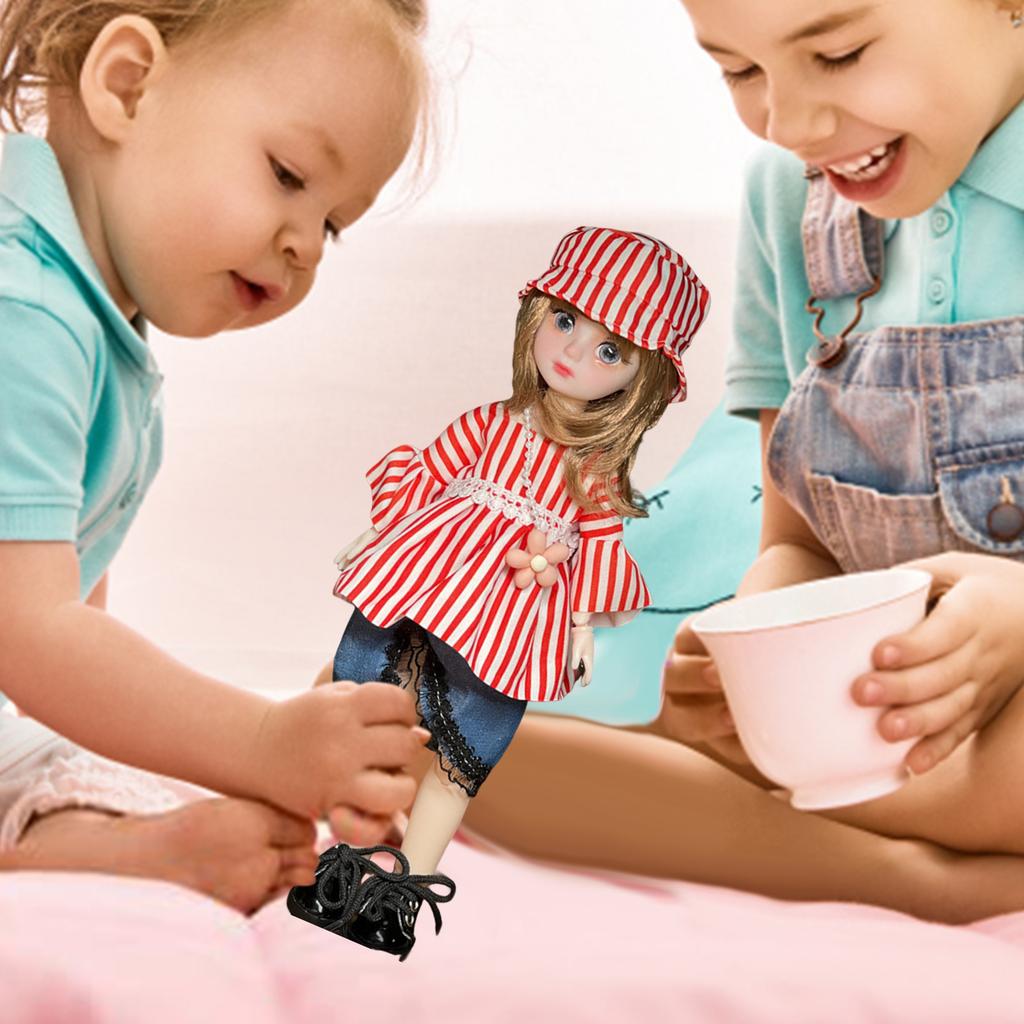 Loli Doll Dress-up Complete Set Of  Doll With 20 Joints And Hand-painted Lip Makeup