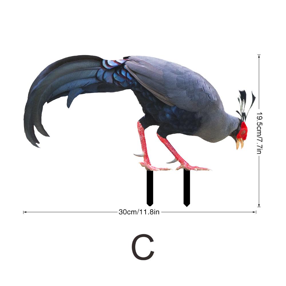 YKLU069-256 3D Rooster, Hen, Duck & Pig Outdoor Garden Decoration Plug