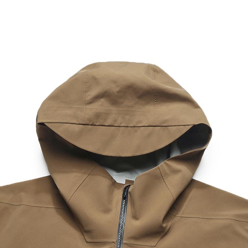 Fila Golf Series Fashion Retro Casual Sports Goose Down Warm Two-Piece Hooded Jacket Men Outerwear Dark-Brown A11M545914FBN