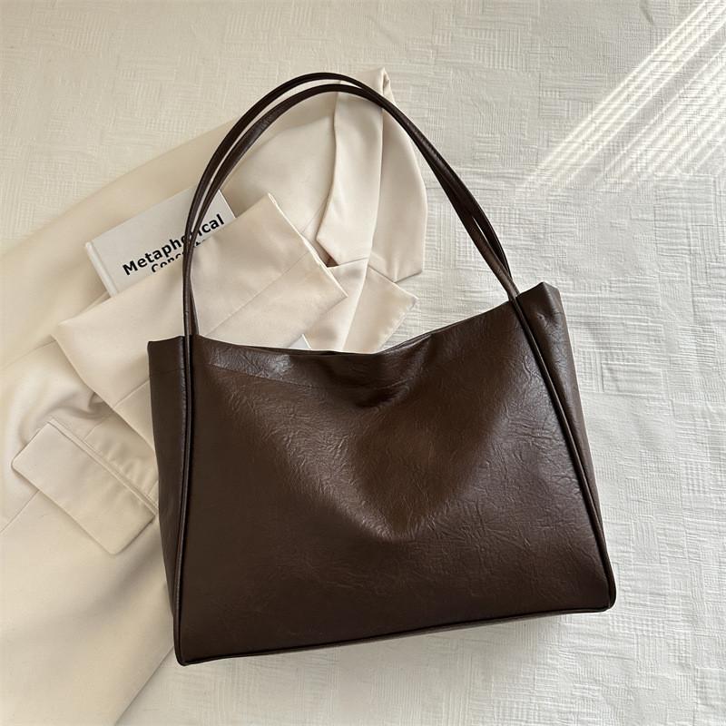 Vintage Fashion Large Capacity Tote Bag For Women Stylish Work Commuter Handbag