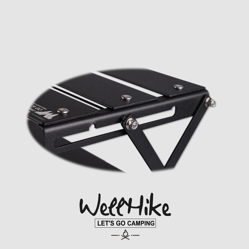 WELLHIKE Portable 3-Layer Metal Camping Storage Rack