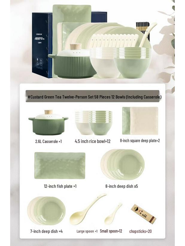 Kangmo Cream Style 18-Piece Ceramic Dinnerware Set