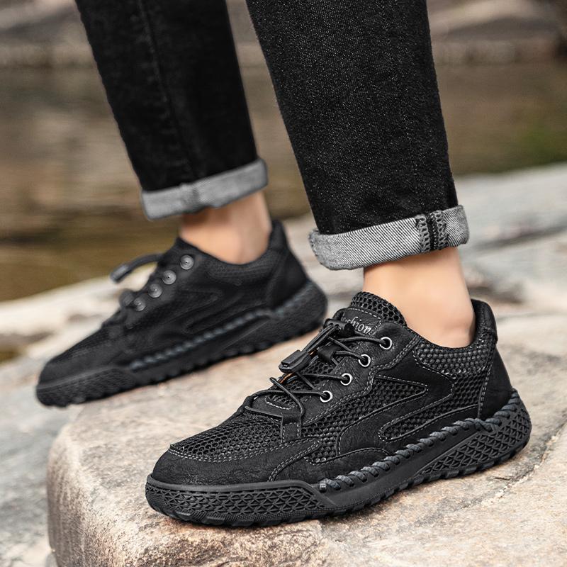 Man Walking Trainers All-match Mesh Sneakers Men Designer Treking Footwear Comfortable Lace Up Casual Shoes Sport Shoes