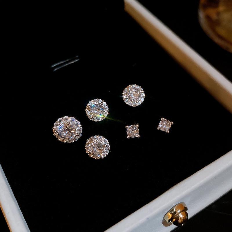 Hochwertige Silbernadel Zirkon Blume Fransenohrringe Europäische und Amerikanische Leichter Luxus Temperament Ohrringe Retro Nischenohrringe