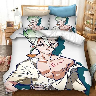 Comfortable Anime Print Duvet Cover Set With Duvet Cover And Pillowcases King Queen Twin Sizes For All Ages