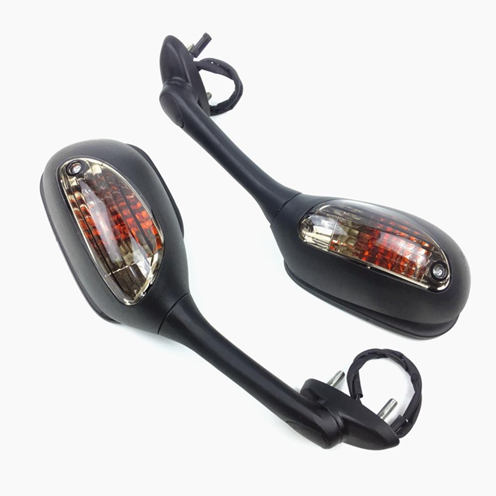 For Suzuki GSXR Motorcycle Rearview Side Mirrors for Suzuki GSXR 600 750 1000 with Turn Signal Light K6 K7 K8 Mirror