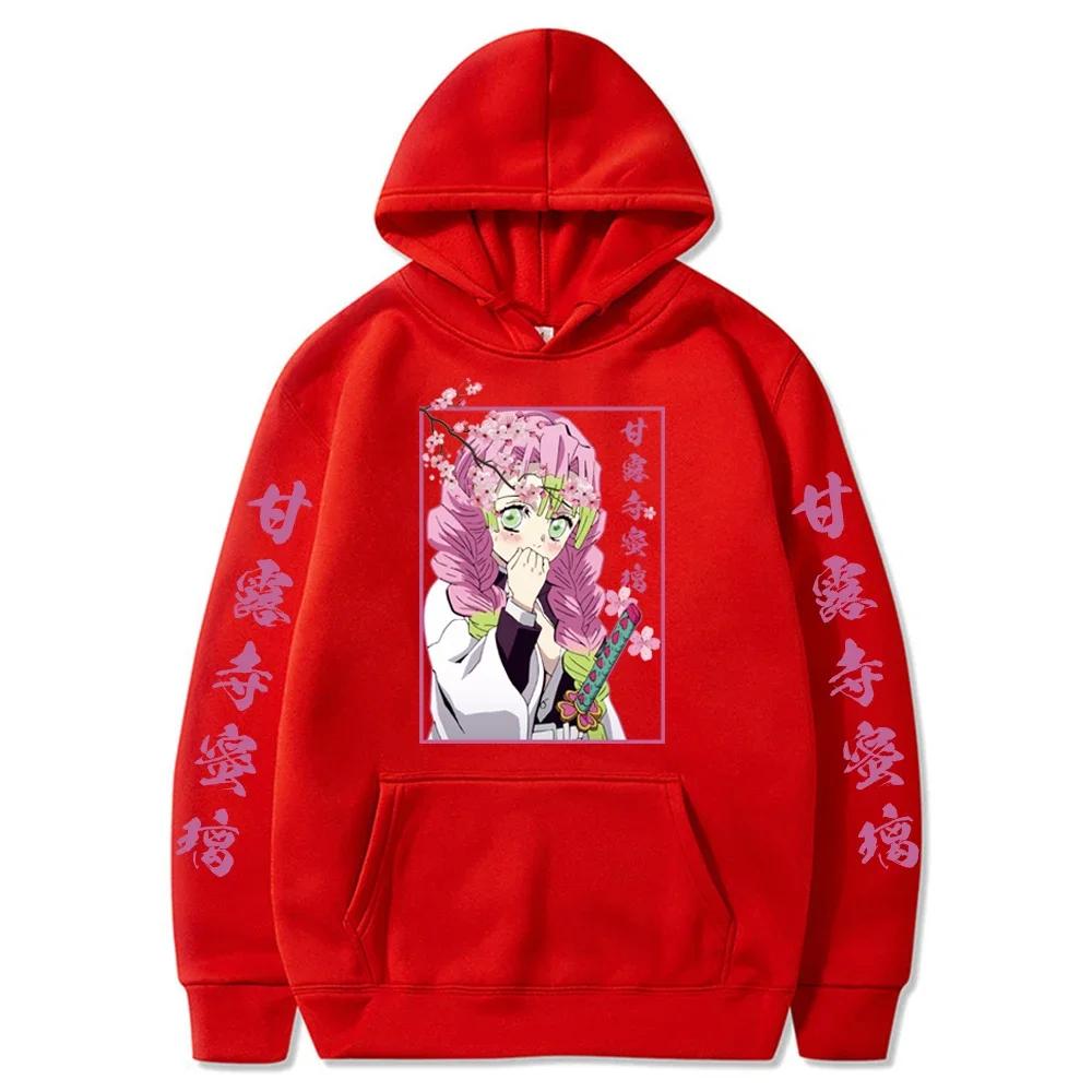 2024 Demon Slayer Kanroji Mitsuri Japan Anime Bedruckte Damen Hoodies Übergröße Sweatshirts Harajuku Damen Langarm Pullover