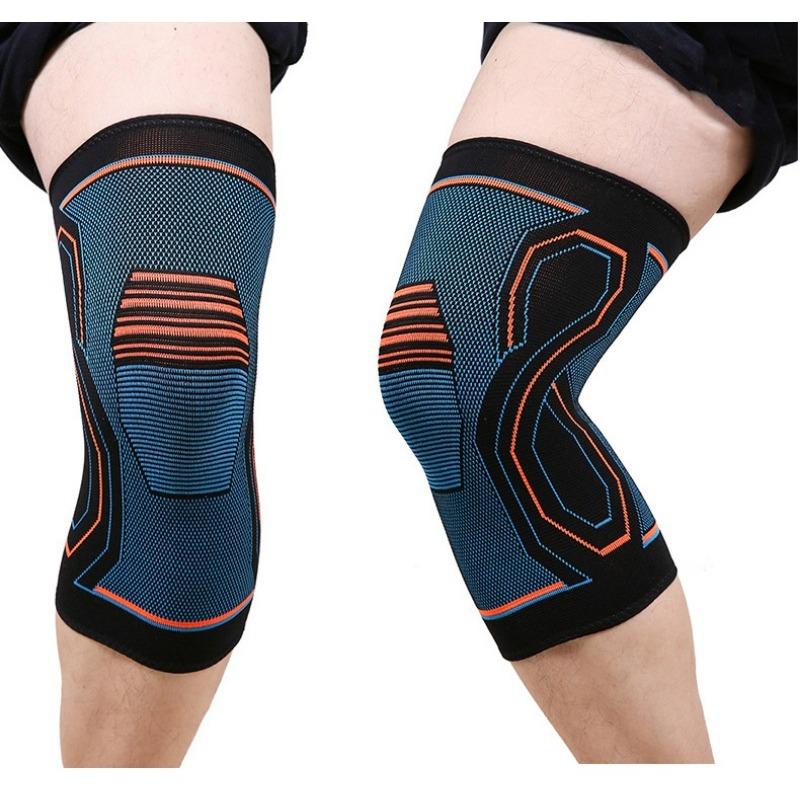 1PC Breathable Knee Support Pads Active Running Hiking Knitted Nylon Material Design Knee Brace Gear Pads Basketball Football