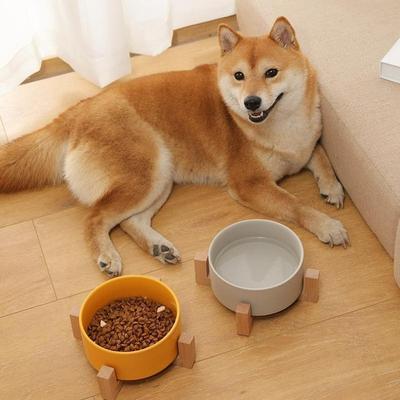 Keramik-Futternapf für Haustiere, Katzen- und Hundenapf aus Holz, große Kapazität, Futternapf für Hunde und Katzen, Wasserspender für Katzen, kleine Hunde