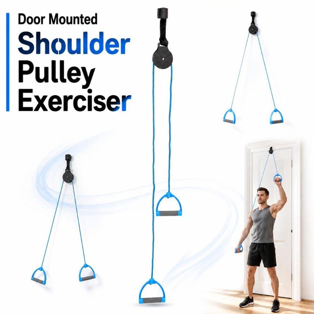 Adjustable Door Mounted Pulley Trainer Sturdy Upper Arm Pulley Kit Home Use