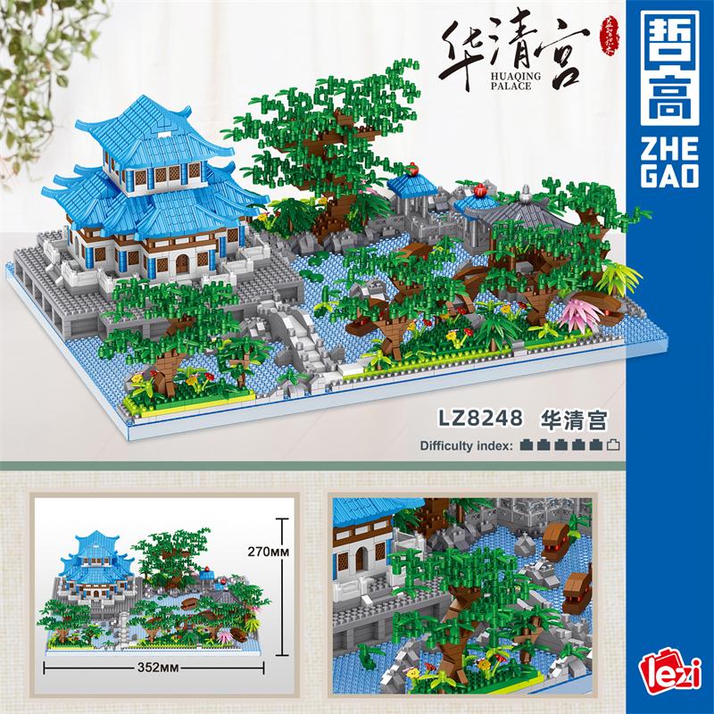 Latest Lezi Small Blocks Chinese Style Architecture Castle Palace Tower Construction Blocks Fun Toys For Children Gifts Girl Present