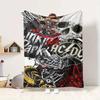 Metal Music Flannel Blanket Throw Blanket Soft Warm Sofa Bed Camping Car home Decor Unique Christmas Gift C9302876