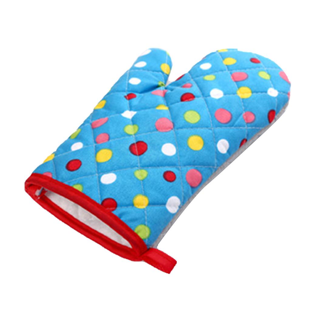 Oven Mitts Thickened Heat Resistant Hand Comfortable Fit Baking Gloves for Microwave Kitchen