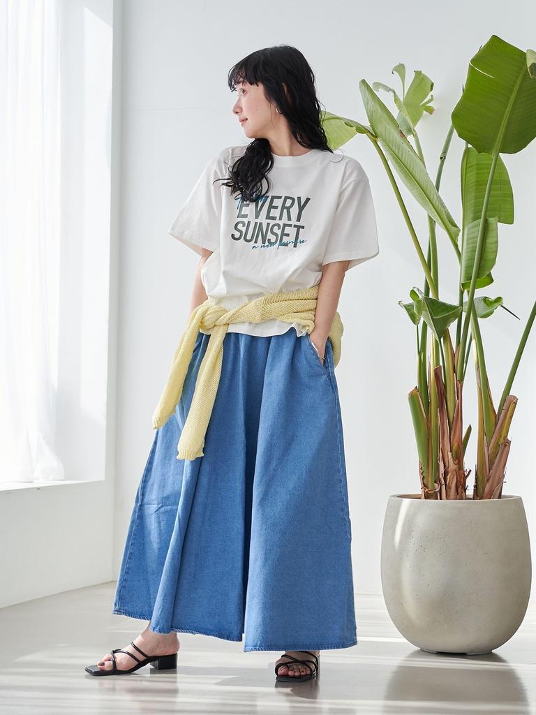 Cohen Dickies Easy Flare Skirt (Denim) 76704030244 7550 COBALT (75) M (Web Exclusive)