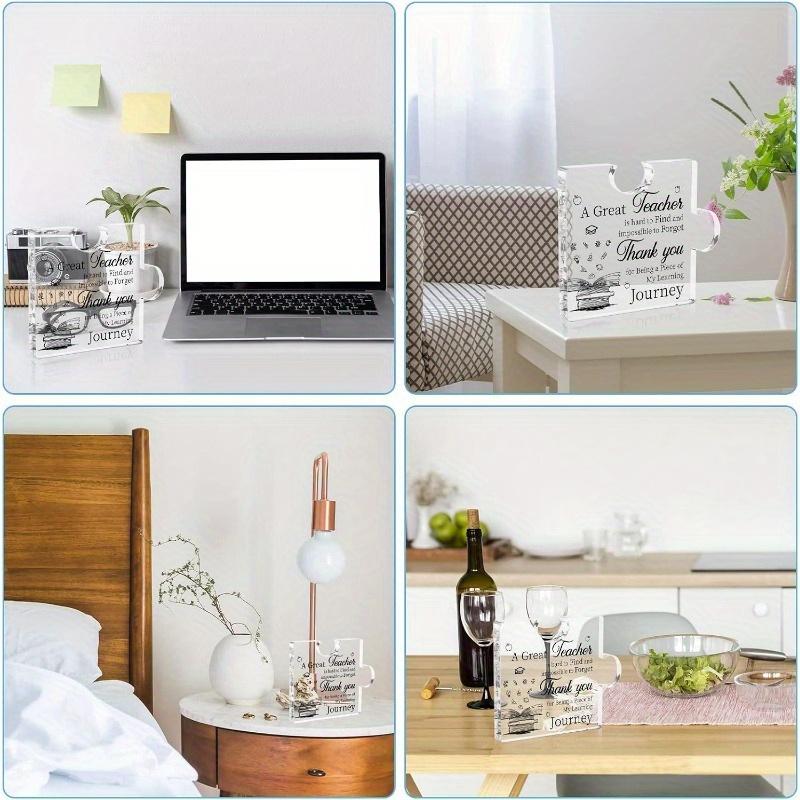 Teachers Gift for Women Men, Puzzle-Shaped Acrylic Plaque Teachers Gifts, Gifts for Teacher Christmas Gifts