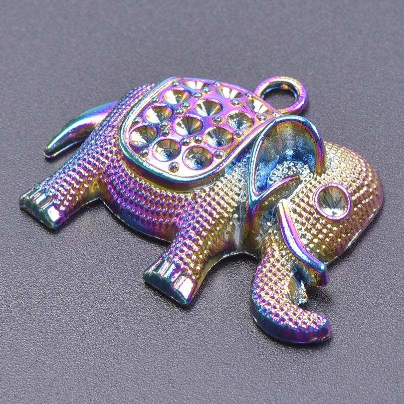 10pcs/Lot Multistyle Animal Pendants Rainbow Charms For Jewelry Making Supplies Eagle Bat Elephant Charm Frog Duck Shark Pendant