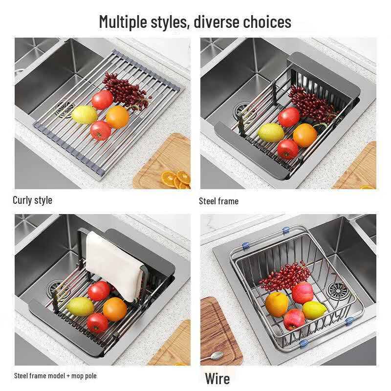 Extendable Stainless Steel Kitchen Sink Drain Rack