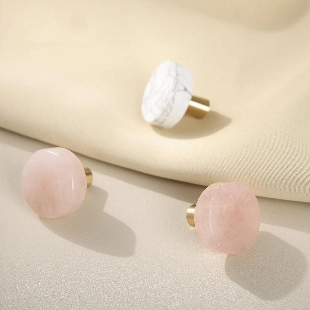 Small Handle Circular Shape Brass Knob Brass Single Hole Drawer Pull Modern Nordic Style Cabinet Handle Wardrobe Doors