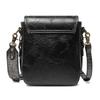 Johnature Retro Rivet Moto & Biker Women Shoulder Bags Fashion Versatile Black Female Small Crossbody Bags
