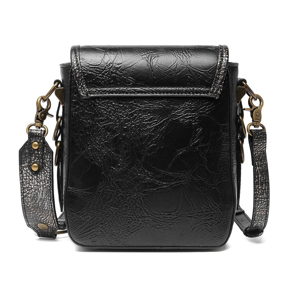 Johnature Retro Rivet Moto & Biker Women Shoulder Bags Fashion Versatile Black Female Small Crossbody Bags