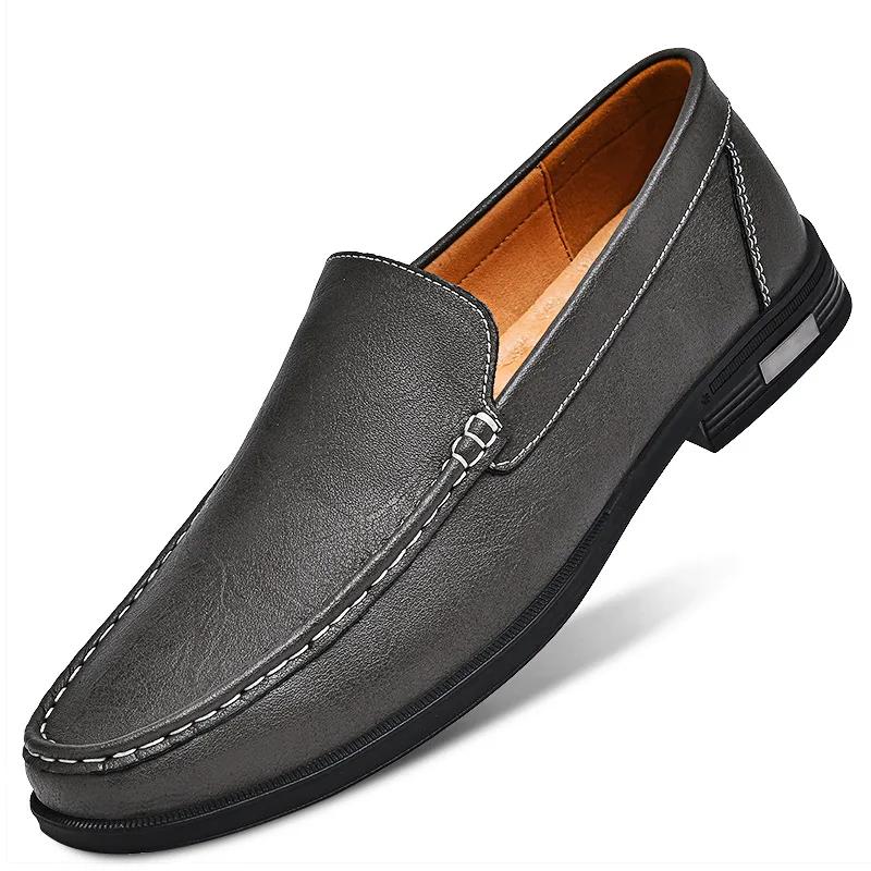 Fashion Genuine Leather Men's Shoes Classics Business Dress Shoes Moccasins Slip on Loafers Driving Shoes for Men Casual Shoe Big SIze48