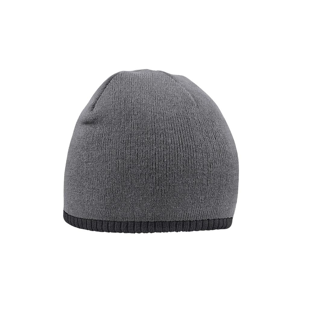 Unisex Adult Two Tone Knitted Beanie
