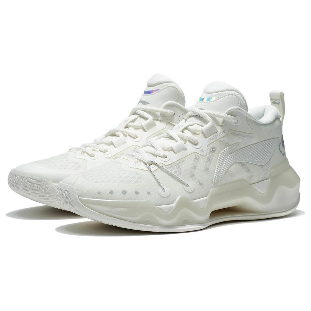 New LiNing Liren 2 Low Durable Breathable Low Top Basketball Shoes Men's Mist White ABAS039-5