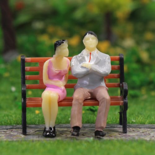 1:50 35mm Painted Human Figures, 50 Pieces, for Scenery Collection, Miniature Garden Decoration, Railway Models, Building Models, Dioramas, Educationa