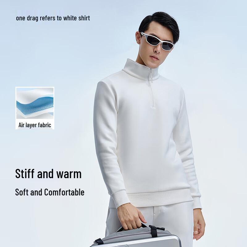 Men s Stand Collar Pullover Sweatshirt XL