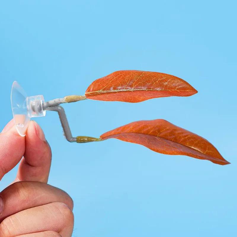 New Double Layer Fish Tank Aquarium Artificial Leaf Betta Fish Rest Spawning Ornamental Plant Betta Fish Play Relax Hide Leaf