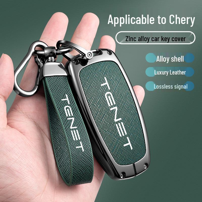 Luxury Drop-proof Anti-lost Key Case for Tenet Tianneng T4, T7, T8, T9 Car Locks - Simple and Stylish Design for Men