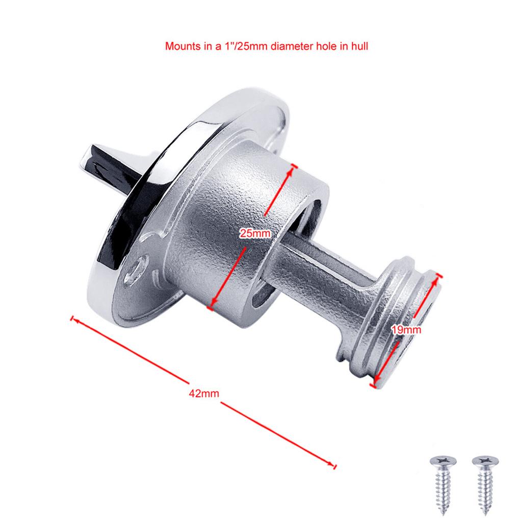 316 Stainless Steel Marine Drain Plug, with Waterproof O Seal Ring, Boat Transoms Garboard Drain Plu