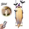 Hängende Geisterdekorationen für Halloween Schwingendes Ornament mit LED-Lichterkette Außen Dekoration Verstellbares Leuchtendes Fledermaus Dekor Fernbedienung