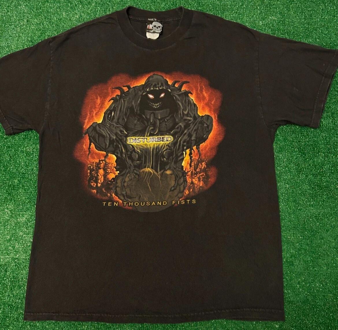 

Винтажная футболка группы Disturbed Ten Thousand Fists 2005 Giant VTG Мужская L L