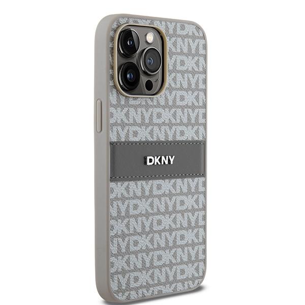 Dkny Dkhcp14Lprthsle Iphone 14 Pro6.1 Beżowy/Beige Hardcase Leather Mono Stripe & Metal Logo