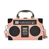 Fun Creative Radio Shape Women Handbag Fun Retro Individual Crossbody Bag Vintage Shoulder Bag Unique Small Box Messenger Bag