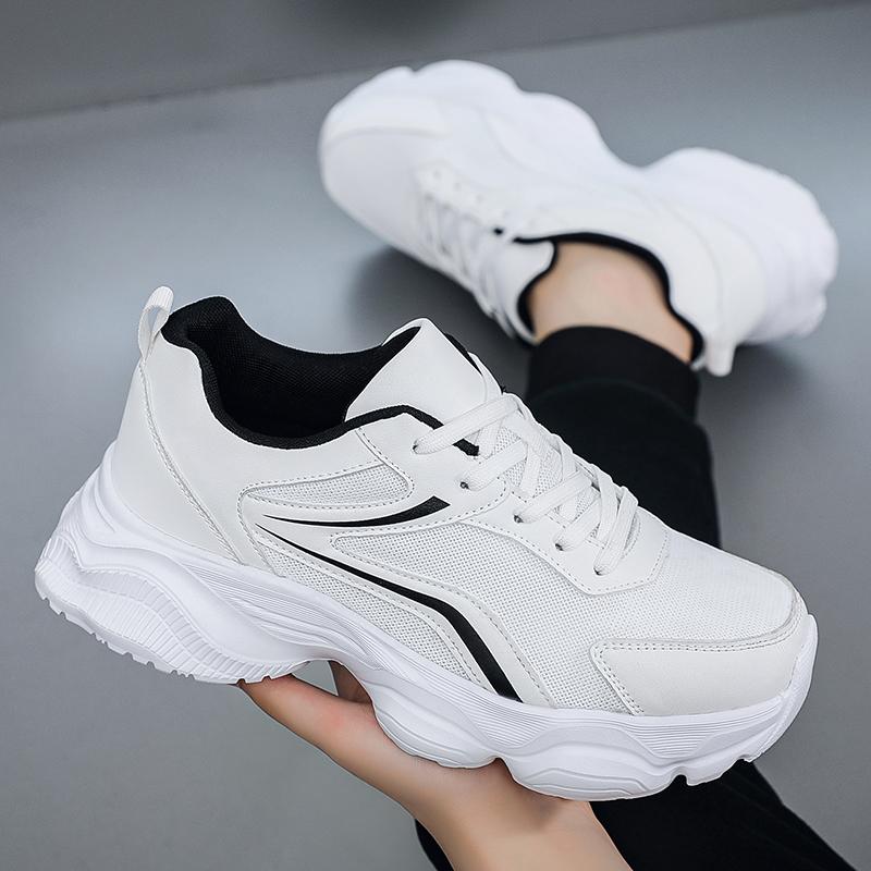 Street Style Mens Sports Shoes Thick Soles Casual Chunky Sneakers Running Walking Shoes Comfortable Breathable Big Size 49 50 51