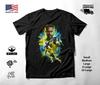 Neymar Brazil Green Yellow Portrait Art Soccer T-Shirt Black Unisex S-2XL