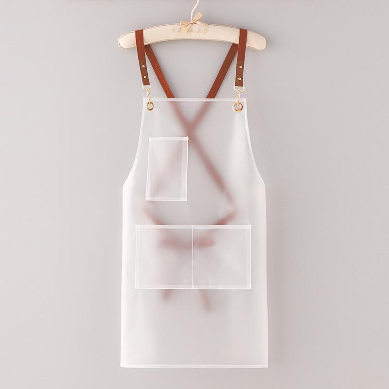 Transparent TPU Apron: Waterproof, Oil-proof, Wash-free, Ideal for Home, Aquatic Store, Pet Shop & Studio Workwear.
