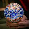 USB Charging Touch Tri Color Endless Dimming Baroque Nightlight Charging Table Lamp Decorative Glass Lamp